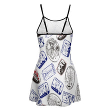 Cargar imagen en el visor de la galería, Vestido Deportivo con Tirantes Casual sin Mangas para mujer NZ049 Personalizado con impresión completa de múltiples imágenes con Foto Logo Patrón Texto