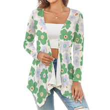 Cargar imagen en el visor de la galería, Cárdigan de Punto / Blusa de Manga Larga Suave para Mujer NZ050 Personalizado con Impresión Completa de múltiples imágenes con Foto Logo Patrón Texto