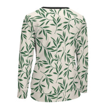 Cargar imagen en el visor de la galería, Camiseta Blusa de Moda Estilo Casual Sueltas Holgada Manga Larga Cuello Redondo para Mujer NZ051 Personalizada con Impresión Completa de múltiples imágenes con Foto Logo Patrón Texto