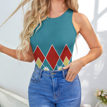Cargar imagen en el visor de la galería, Chaleco BODYSUIT ajustado para mujer NZ057 Personalizado con impresión completa de múltiples imágenes con Foto Logo Patrón Texto