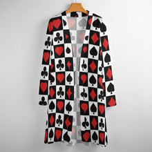 Cargar imagen en el visor de la galería, Cárdigan Blusa de longitud media fresco para mujer NZ060 Personalizado con Impresión Completa de múltiples imágenes con Foto Logo Patrón Texto