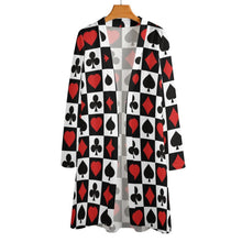 Cargar imagen en el visor de la galería, Cárdigan Blusa de longitud media fresco para mujer NZ060 Personalizado con Impresión Completa de múltiples imágenes con Foto Logo Patrón Texto