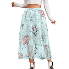 Cargar imagen en el visor de la galería, Falda de gasa de doble capa con estampado de verano para mujer NZ062 Personalizada con Impresión Completa de múltiples imágenes con Foto Logo Patrón Texto