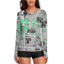 Cargar imagen en el visor de la galería, Camiseta Manga Larga de Protección Solar para Mujer NZ143 Personalizada con Impresión Completa de v con Foto Logo Patrón Texto