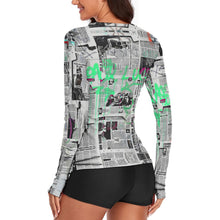 Cargar imagen en el visor de la galería, Camiseta Manga Larga de Protección Solar para Mujer NZ143 Personalizada con Impresión Completa de v con Foto Logo Patrón Texto