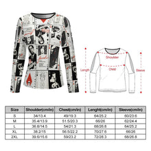 Cargar imagen en el visor de la galería, Blusa Camisa de manga larga con hombros descubiertos Sexy de mujer NZ150 Personalizada con impresión completa de múltiples imágenes con Foto Logo Patrón Texto