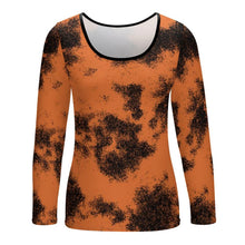 Cargar imagen en el visor de la galería, Blusa básica de fondo regular con cuello en U grande para mujer NZ151 Personalizada con Impresión Completa de múltiples imágenes con Foto Logo Patrón Texto