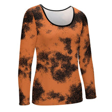 Cargar imagen en el visor de la galería, Blusa básica de fondo regular con cuello en U grande para mujer NZ151 Personalizada con Impresión Completa de múltiples imágenes con Foto Logo Patrón Texto