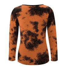 Cargar imagen en el visor de la galería, Blusa básica de fondo regular con cuello en U grande para mujer NZ151 Personalizada con Impresión Completa de múltiples imágenes con Foto Logo Patrón Texto