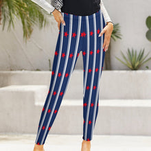 Cargar imagen en el visor de la galería, Leggings regulares pantalones deportivos de yoga casuales para mujer NZ205 Personalizados con Impresión Completa de múltiples imágenes con Foto Logo Patrón Texto