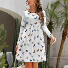 Cargar imagen en el visor de la galería, Vestido Plisado con Cuello Redondo para Mujer NZ036 Personalizado con Impresión Completa de una imagen con Foto Logo Patrón Texto