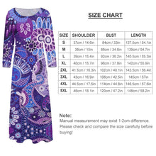 Cargar imagen en el visor de la galería, Vestido Manga Larga de Moda con Volantes Cuello Redondo para mujer NZ2202048 Personalizado con Impresión Completa de múltiples imágenes con Foto Logo Patrón Texto