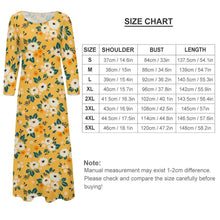 Cargar imagen en el visor de la galería, Vestido con Cuello Redondo de Manga Larga Elegante para mujer NZ2202048 Personalizado con Impresión Completa de una imagen con Foto Logo Patrón Texto