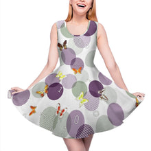 Cargar imagen en el visor de la galería, Vestido Volantes Grandes sin Mangas Cuello Redondo para mujer TQ NZ2202050 Personalizado de múltiples imágenes con impresión completa con Foto Logo Patrón Texto