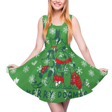 Cargar imagen en el visor de la galería, Vestido sin Mangas con Cuello Redondo y Dobladillo Grande Empalme para mujer TQ NZ2202055 Personalizado de múltiples imágenes con impresión completa con Foto Logo Patrón Texto