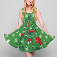 Cargar imagen en el visor de la galería, Vestido sin Mangas con Cuello Redondo y Dobladillo Grande Empalme para mujer TQ NZ2202055 Personalizado de múltiples imágenes con impresión completa con Foto Logo Patrón Texto