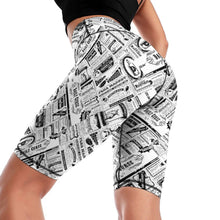Cargar imagen en el visor de la galería, Pantalones de Yoga Cintura Alta Leggings de Yoga 1/2 para Mujer Y011B Personalizados con Impresión Completa de múltiples imágenes con Foto Logo Patrón Texto