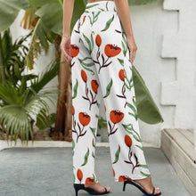 Cargar imagen en el visor de la galería, Pantalones Holgados de cintura elástica de piernas anchas para mujer NZ203 Personalizados con Impresión Completa de múltiples imágenes con Foto Logo Patrón Texto