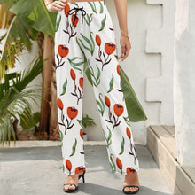 Cargar imagen en el visor de la galería, Pantalones Holgados de cintura elástica de piernas anchas para mujer NZ203 Personalizados con Impresión Completa de múltiples imágenes con Foto Logo Patrón Texto