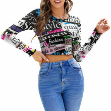 Cargar imagen en el visor de la galería, Blusa de Fondo / Camiseta Casual Cuello Redondo de Encaje para mujer NZ126 Personalizada con Impresión Completa de múltiples imágenes con Foto Logo Patrón Texto