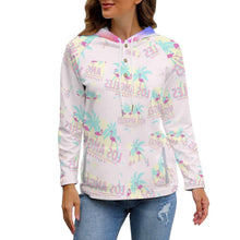 Cargar imagen en el visor de la galería, Sudadera Deportiva con Estampado Botones Capucha para mujer QH Personalizada con impresión completa de múltiples imágenes con Foto Logo Patrón Texto