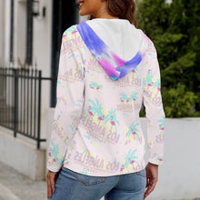 Cargar imagen en el visor de la galería, Sudadera Deportiva con Estampado Botones Capucha para mujer QH Personalizada con impresión completa de múltiples imágenes con Foto Logo Patrón Texto