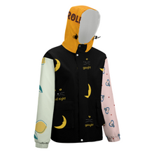 Cargar imagen en el visor de la galería, Chaqueta gruesa corta deportiva de moda con forro polar para mujer A679 Personalizada con Impresión Completa de múltiples imágenes con Foto Logo Patrón Texto