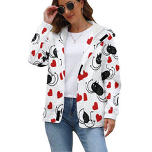Cargar imagen en el visor de la galería, Chaqueta Corta de Manga Larga Forro Polar con Velcro de Moda Impermeable A681 Personalizada con Impresión Completa de una imagen con Foto Logo Patrón Texto