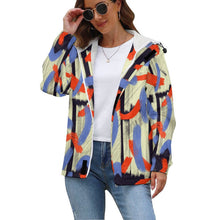 Cargar imagen en el visor de la galería, Chaqueta Corta de Manga Larga Forro Polar con Velcro de Moda Impermeable A681 Personalizada con Impresión Completa de múltiples imágenes con Foto Logo Patrón Texto