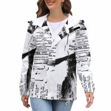Cargar imagen en el visor de la galería, Chaqueta Manga Larga Ligera de Moda Deportiva con Estampado protegido de Viento Lluvia para Mujer A541 Personalizada con Impresión Completa de una imagen con Foto Logo Patrón Texto
