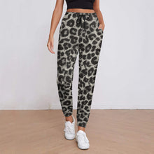 Cargar imagen en el visor de la galería, Pantalones de chándal con estampado completo para mujeres con estampado de una sola imagen personalizada con logotipo texto patrón fotos