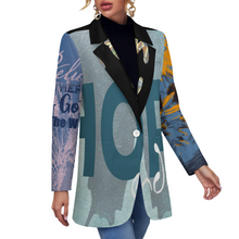 Cargar imagen en el visor de la galería, Traje / Blazer Top casual de moda para mujer NZ2205246 Personalizada con Impresión Completa de múltiples imágenes con Foto Logo Patrón Texto