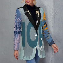 Cargar imagen en el visor de la galería, Traje / Blazer Top casual de moda para mujer NZ2205246 Personalizada con Impresión Completa de múltiples imágenes con Foto Logo Patrón Texto