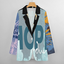 Cargar imagen en el visor de la galería, Traje / Blazer Top casual de moda para mujer NZ2205246 Personalizada con Impresión Completa de múltiples imágenes con Foto Logo Patrón Texto