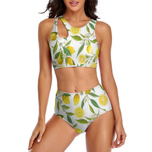 Cargar imagen en el visor de la galería, Bikini / Bañador dos piezas de moda cintura alta para mujer OCS2118 Personalizado de múltiples imágenes con impresión completa con Foto Logo Patrón Texto