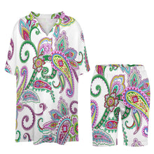 Cargar imagen en el visor de la galería, Camisa / Blusa / Camisola Conjunto de dos piezas manga de murciélago escote en V para mujer OTZ Personalizada con Impresión Completa de una imagen con Foto Logo Patrón Texto