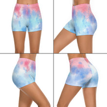 Cargar imagen en el visor de la galería, Pantalones Cortos de Yoga Cintura alta Leggings de Entrenamiento Ejercicio para mujer FS0813007 Personalizados con Impresión Completa con Foto Logo Patrón Texto