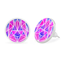 Cargar imagen en el visor de la galería, Aretes de Aleación con Impresión Directa UV de Diseño Personalizado con Tu Texto y Foto
