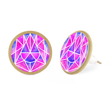 Cargar imagen en el visor de la galería, Aretes de Aleación con Impresión Directa UV de Diseño Personalizado con Tu Texto y Foto