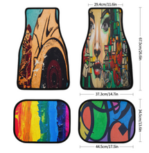 Cargar imagen en el visor de la galería, Juego de alfombrillas para coche con impresión de varias imágenes (4 piezas) Alfombrillas universales Personalizada con foto logo patrón texto