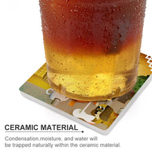 Cargar imagen en el visor de la galería, JJ0520028 Posavasos Cuadrado de Cerámica con Impresión Directa UV Personalizado Personalizada con Foto, Texto o Logo