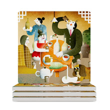 Cargar imagen en el visor de la galería, JJ0520028 Posavasos Cuadrado de Cerámica con Impresión Directa UV Personalizado Personalizada con Foto, Texto o Logo