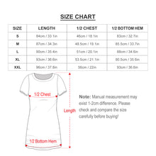 Cargar imagen en el visor de la galería, Vestido Holgado de Manga Corta Casual para Mujer NZ011 Personalizado con Impresión Completa con Foto Logo Patrón Texto