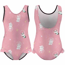 Cargar imagen en el visor de la galería, Traje de baño / Bañador de Una Pieza con Volantes de natación para niñas NT030 Personalizado con Impresión Completa con Foto Logo Patrón Texto