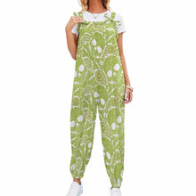 Cargar imagen en el visor de la galería, Mono suelto pantalones casual con tirantes lazo de moda para mujer RP Personalizado con Impresión Completa de una imagen con Foto Logo Patrón Texto