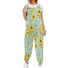 Cargar imagen en el visor de la galería, Mono suelto pantalones casual con tirantes lazo de moda para mujer RP Personalizado con Impresión Completa de múltiples imágenes con Foto Logo Patrón Texto