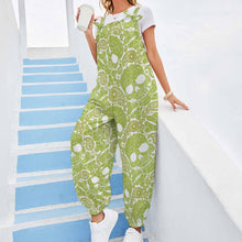 Cargar imagen en el visor de la galería, Mono suelto pantalones casual con tirantes lazo de moda para mujer RP Personalizado con Impresión Completa de una imagen con Foto Logo Patrón Texto