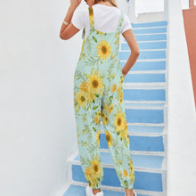 Cargar imagen en el visor de la galería, Mono suelto pantalones casual con tirantes lazo de moda para mujer RP Personalizado con Impresión Completa de múltiples imágenes con Foto Logo Patrón Texto