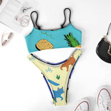 Cargar imagen en el visor de la galería, Bandeau Bikini Sexy con Tirantes de Mujer S100D55 Personalizado con Impresión Completa de múltiples imágenes con Foto Logo Patrón Texto