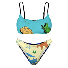 Cargar imagen en el visor de la galería, Bandeau Bikini Sexy con Tirantes de Mujer S100D55 Personalizado con Impresión Completa de múltiples imágenes con Foto Logo Patrón Texto